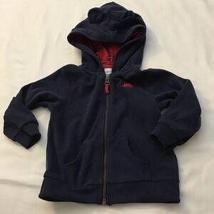 Carter’s Navy Hooded Zip Up Fleece Sweatshirt